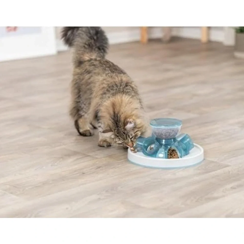 TRIXIE Tunnel Slow Feeder Interactive Cat Toy Pet Food Dispenser Treat